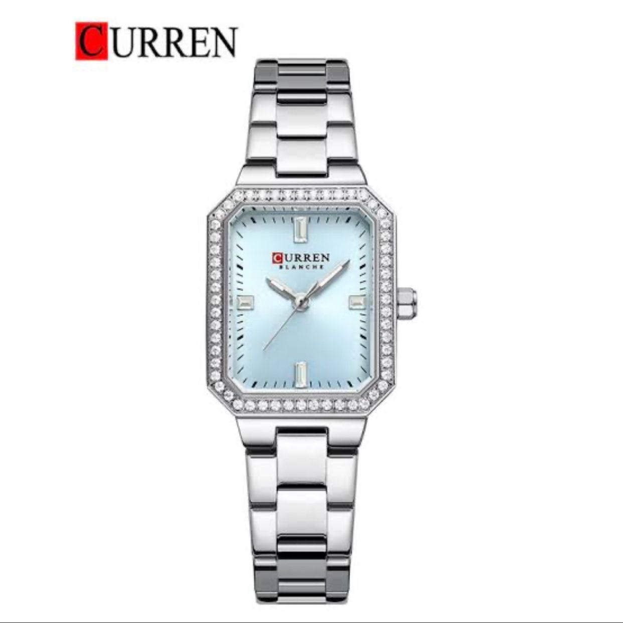 CURREN Women’s Two-Tone Gold Silver Watch – Elegant Rectangular Dial Fashion Wristwatch - Image 3