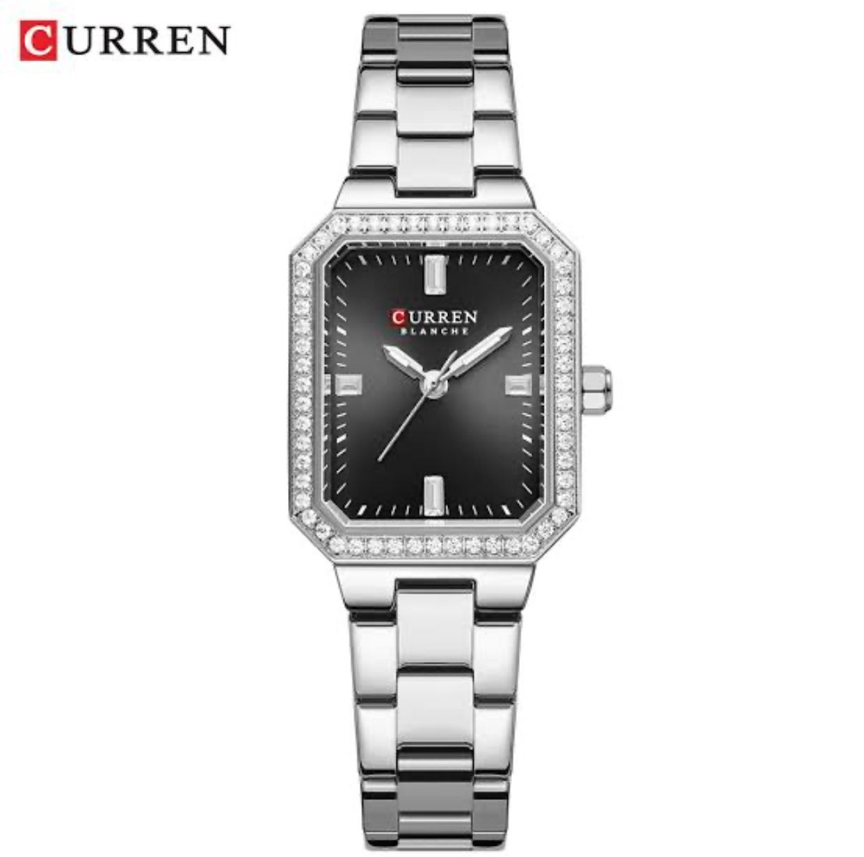 CURREN Women’s Two-Tone Gold Silver Watch – Elegant Rectangular Dial Fashion Wristwatch - Image 5