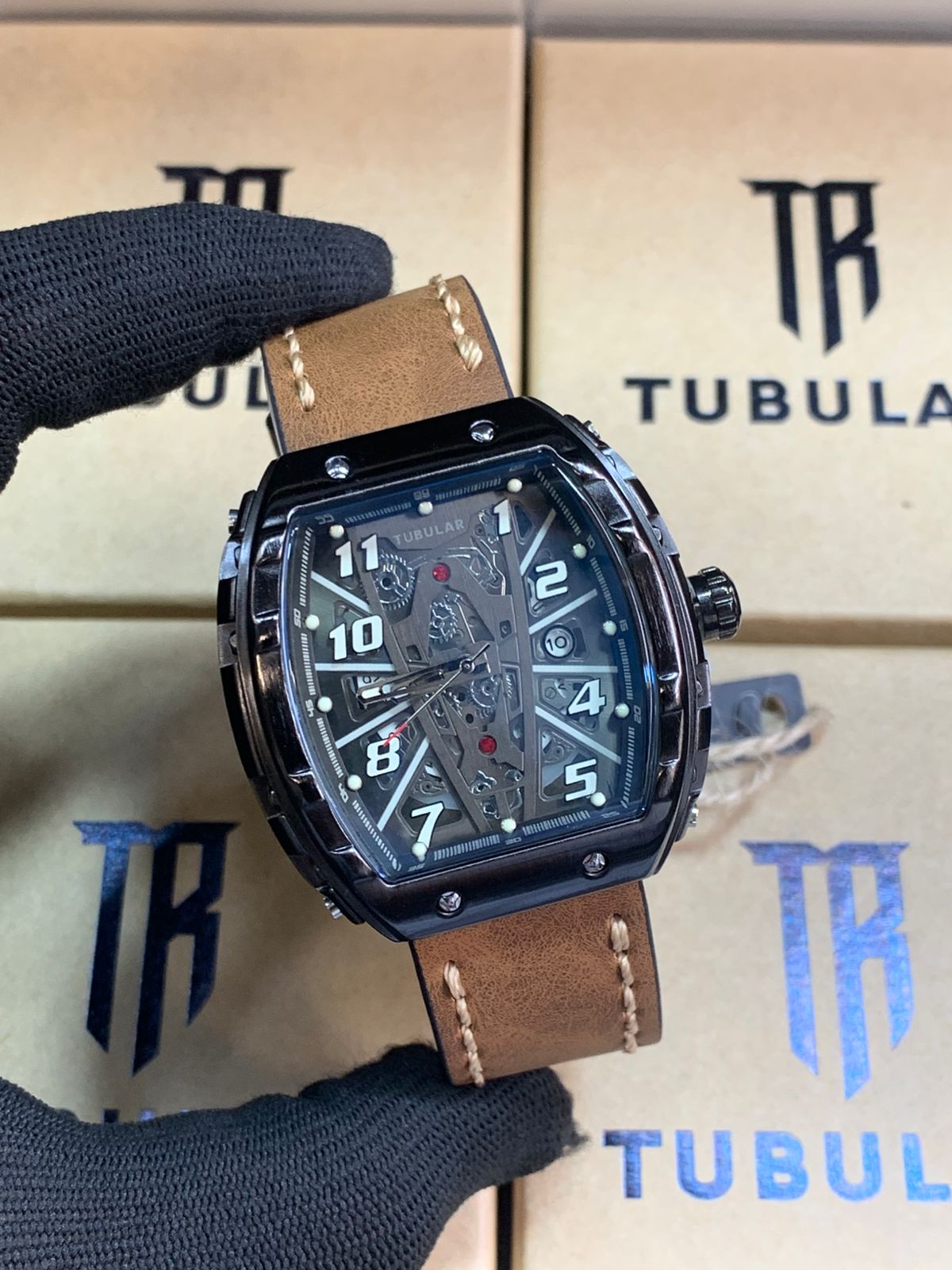 Tubular Men’s Luxury Black Sports Watch – Stylish Analog Wrist Watch - Image 3