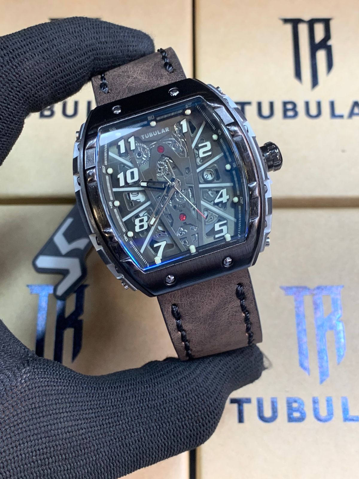 Tubular Men’s Luxury Black Sports Watch – Stylish Analog Wrist Watch